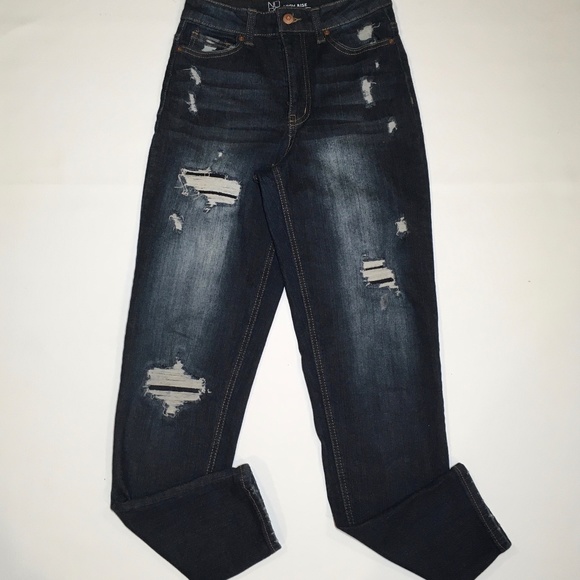 No Boundaries Juniors High Rise Mom Jeans